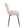 BONY BEIGE VELVET ΥΦΑΣΜΑ ΚΑΡΕΚΛΑ ΜΕΤΑΛΛΙΚΗ 51X58X87εκ.