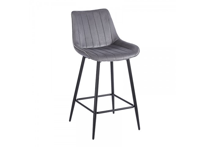 REPO GREY VELVET ΥΦΑΣΜΑ 66εκ. ΣΚΑΜΠΟ ΜΕΤΑΛΛΙΚΟ 48X49X66-96εκ.