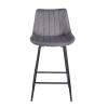 REPO GREY VELVET ΥΦΑΣΜΑ 66εκ. ΣΚΑΜΠΟ ΜΕΤΑΛΛΙΚΟ 48X49X66-96εκ.
