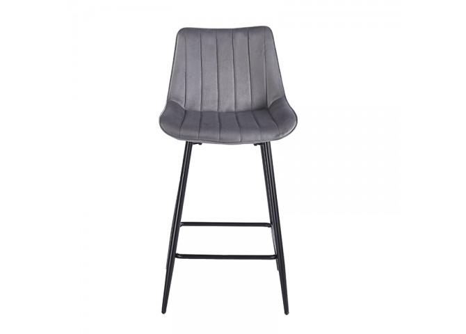REPO GREY VELVET ΥΦΑΣΜΑ 66εκ. ΣΚΑΜΠΟ ΜΕΤΑΛΛΙΚΟ 48X49X66-96εκ.