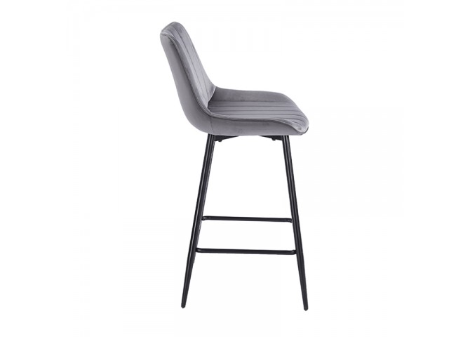 REPO GREY VELVET ΥΦΑΣΜΑ 66εκ. ΣΚΑΜΠΟ ΜΕΤΑΛΛΙΚΟ 48X49X66-96εκ.