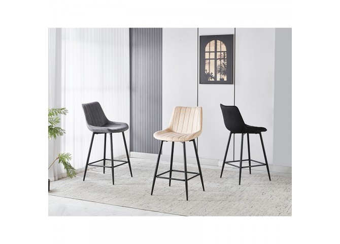 REPO BLACK VELVET ΥΦΑΣΜΑ 66εκ. ΣΚΑΜΠΟ ΜΕΤΑΛΛΙΚΟ 48X49X66-96εκ.