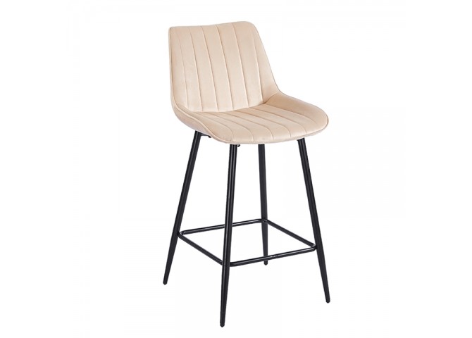 REPO BEIGE VELVET ΥΦΑΣΜΑ 66εκ. ΣΚΑΜΠΟ ΜΕΤΑΛΛΙΚΟ 48X49X66-96εκ.