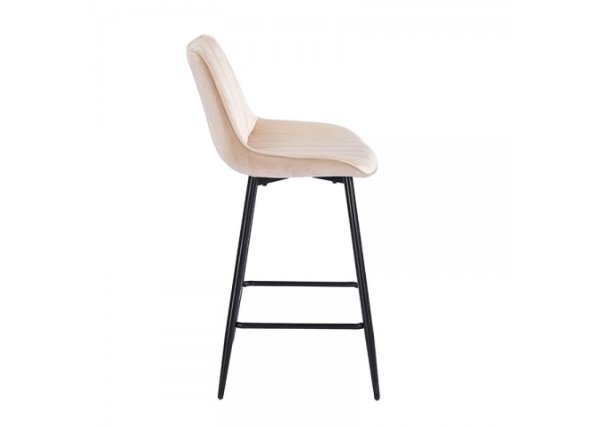 REPO BEIGE VELVET ΥΦΑΣΜΑ 66εκ. ΣΚΑΜΠΟ ΜΕΤΑΛΛΙΚΟ 48X49X66-96εκ.