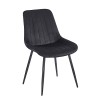 BONY BLACK VELVET ΥΦΑΣΜΑ ΚΑΡΕΚΛΑ ΜΕΤΑΛΛΙΚΗ 51X58X87εκ.