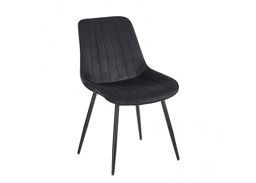 BONY BLACK VELVET ΥΦΑΣΜΑ ΚΑΡΕΚΛΑ ΜΕΤΑΛΛΙΚΗ 51X58X87εκ.