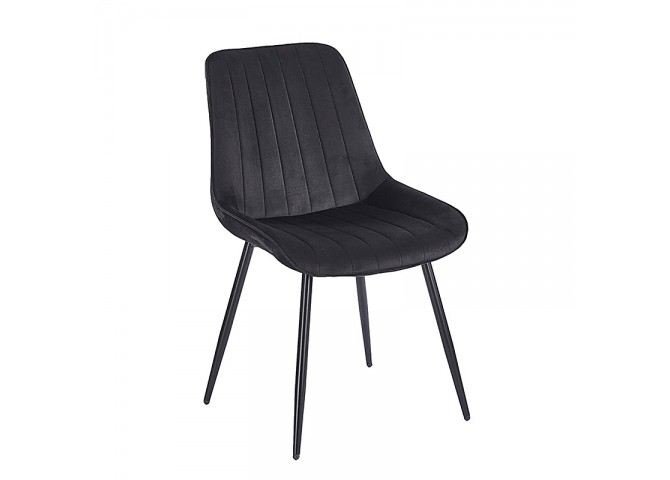 BONY BLACK VELVET ΥΦΑΣΜΑ ΚΑΡΕΚΛΑ ΜΕΤΑΛΛΙΚΗ 51X58X87εκ.