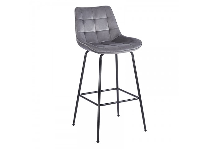 ERMINA GREY VELVET ΥΦΑΣΜΑ 75εκ. ΣΚΑΜΠΟ ΜΕΤΑΛΛΙΚΟ 49X50X75-104εκ.