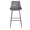 ERMINA GREY VELVET ΥΦΑΣΜΑ 75εκ. ΣΚΑΜΠΟ ΜΕΤΑΛΛΙΚΟ 49X50X75-104εκ.