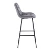 ERMINA GREY VELVET ΥΦΑΣΜΑ 75εκ. ΣΚΑΜΠΟ ΜΕΤΑΛΛΙΚΟ 49X50X75-104εκ.