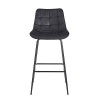 ERMINA BLACK VELVET ΥΦΑΣΜΑ 75εκ. ΣΚΑΜΠΟ ΜΕΤΑΛΛΙΚΟ 49X50X75-104εκ.