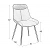 TEREA BEIGE VELVET ΥΦΑΣΜΑ ΚΑΡΕΚΛΑ ΜΕΤΑΛΛΙΚΗ 51X58X87εκ.
