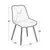 SILVIA BEIGE VELVET ΥΦΑΣΜΑ ΚΑΡΕΚΛΑ ΜΕΤΑΛΛΙΚΗ 51X58X87εκ.