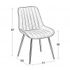 BONY BLACK VELVET ΥΦΑΣΜΑ ΚΑΡΕΚΛΑ ΜΕΤΑΛΛΙΚΗ 51X58X87εκ.