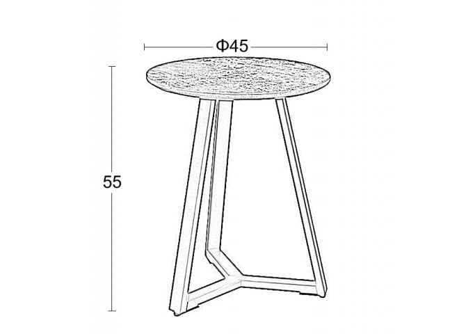 ALEX SONOMA OAK Φ45Χ55εκ. ΤΡΑΠΕΖΙ ΣΑΛΟΝΙΟΥ
