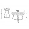 ALEX SET 2τμχ. SONOMA OAK Φ45Χ55εκ. & Φ80Χ41εκ. ΤΡΑΠΕΖΙ ΣΑΛΟΝΙΟΥ