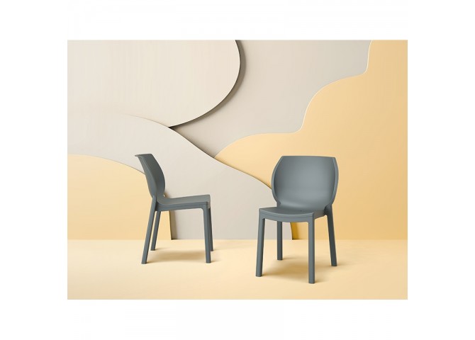 NORA DARK GREY ΚΑΡΕΚΛΑ ΠΟΛ/ΝΙΟΥ 51X59X80εκ.