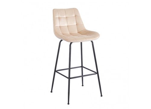 ERMINA BEIGE VELVET ΥΦΑΣΜΑ 75εκ. ΣΚΑΜΠΟ ΜΕΤΑΛΛΙΚΟ 49X50X75-104εκ.