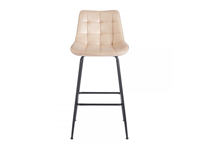 ERMINA BEIGE VELVET ΥΦΑΣΜΑ 75εκ. ΣΚΑΜΠΟ ΜΕΤΑΛΛΙΚΟ 49X50X75-104εκ.
