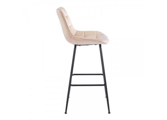 ERMINA BEIGE VELVET ΥΦΑΣΜΑ 75εκ. ΣΚΑΜΠΟ ΜΕΤΑΛΛΙΚΟ 49X50X75-104εκ.