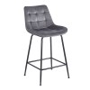 ERMINA GREY VELVET ΥΦΑΣΜΑ 64εκ. ΣΚΑΜΠΟ ΜΕΤΑΛΛΙΚΟ 49X50X64-94εκ.