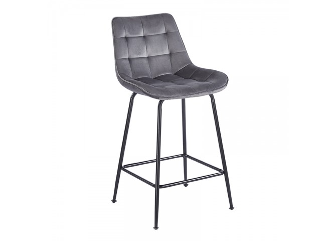 ERMINA GREY VELVET ΥΦΑΣΜΑ 64εκ. ΣΚΑΜΠΟ ΜΕΤΑΛΛΙΚΟ 49X50X64-94εκ.