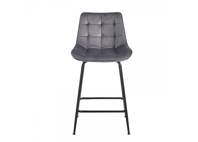 ERMINA GREY VELVET ΥΦΑΣΜΑ 64εκ. ΣΚΑΜΠΟ ΜΕΤΑΛΛΙΚΟ 49X50X64-94εκ.