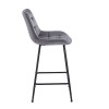ERMINA GREY VELVET ΥΦΑΣΜΑ 64εκ. ΣΚΑΜΠΟ ΜΕΤΑΛΛΙΚΟ 49X50X64-94εκ.