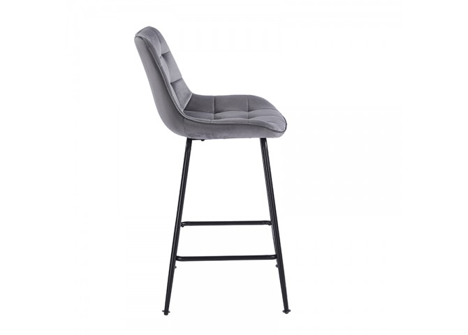 ERMINA GREY VELVET ΥΦΑΣΜΑ 64εκ. ΣΚΑΜΠΟ ΜΕΤΑΛΛΙΚΟ 49X50X64-94εκ.