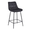 ERMINA BLACK VELVET ΥΦΑΣΜΑ 64εκ. ΣΚΑΜΠΟ ΜΕΤΑΛΛΙΚΟ 49X50X64-94εκ.