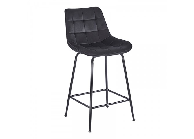 ERMINA BLACK VELVET ΥΦΑΣΜΑ 64εκ. ΣΚΑΜΠΟ ΜΕΤΑΛΛΙΚΟ 49X50X64-94εκ.