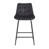 ERMINA BLACK VELVET ΥΦΑΣΜΑ 64εκ. ΣΚΑΜΠΟ ΜΕΤΑΛΛΙΚΟ 49X50X64-94εκ.