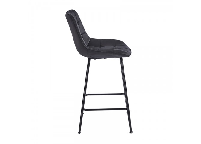 ERMINA BLACK VELVET ΥΦΑΣΜΑ 64εκ. ΣΚΑΜΠΟ ΜΕΤΑΛΛΙΚΟ 49X50X64-94εκ.