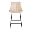 ERMINA BEIGE VELVET ΥΦΑΣΜΑ 64εκ. ΣΚΑΜΠΟ ΜΕΤΑΛΛΙΚΟ 49X50X64-94εκ.
