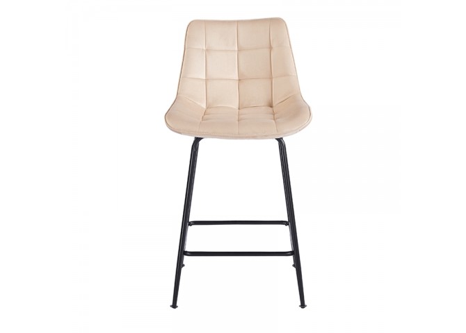 ERMINA BEIGE VELVET ΥΦΑΣΜΑ 64εκ. ΣΚΑΜΠΟ ΜΕΤΑΛΛΙΚΟ 49X50X64-94εκ.