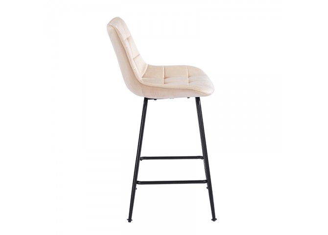 ERMINA BEIGE VELVET ΥΦΑΣΜΑ 64εκ. ΣΚΑΜΠΟ ΜΕΤΑΛΛΙΚΟ 49X50X64-94εκ.