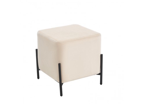 BELLA/S ΣΚΑΜΠΟ BEIGE VELVET ΥΦΑΣΜΑ 36X36Χ38εκ.