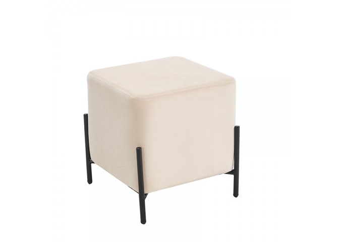 BELLA/S ΣΚΑΜΠΟ BEIGE VELVET ΥΦΑΣΜΑ 36X36Χ38εκ.