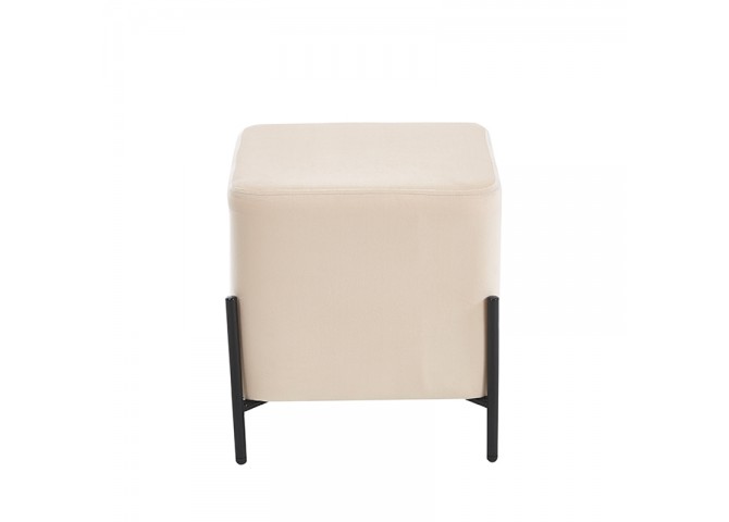 BELLA/S ΣΚΑΜΠΟ BEIGE VELVET ΥΦΑΣΜΑ 36X36Χ38εκ.