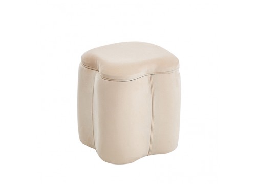 FIONA ΣΚΑΜΠΟ VELVET BEIGE ΜΕ ΑΠΟΘ. ΧΩΡΟ 30X30X34εκ.