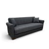 VAVEL DARK GREY ΥΦΑΣΜΑ 3ΘΕΣΙΟΣ ΚΑΝΑΠΕΣ/ΚΡΕΒΑΤΙ ΜΕ ΑΠΟΘ.ΧΩΡΟ 216X85X80εκ.