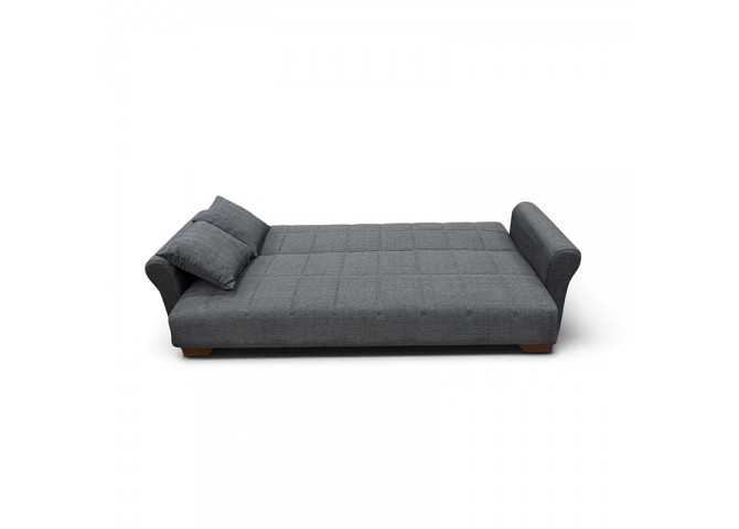 VAVEL DARK GREY ΥΦΑΣΜΑ 3ΘΕΣΙΟΣ ΚΑΝΑΠΕΣ/ΚΡΕΒΑΤΙ ΜΕ ΑΠΟΘ.ΧΩΡΟ 216X85X80εκ.
