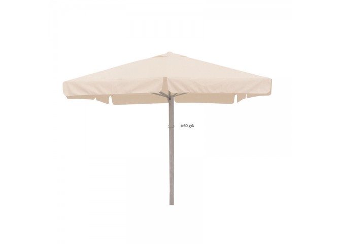 ΟΜΠΡΕΛΑ 4X4X3,88m ΤΗΛΕΣΚΟΠΙΚΗ OFF WHITE ALUM. 8ΑΚΤ.17X27X1.2mm ΙΣΤΟΣ 1Φ.60Χ1.6mm