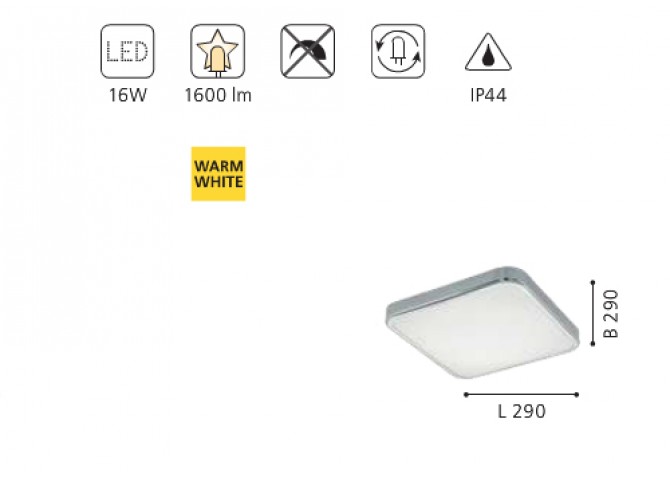 Φωτιστικό οροφής 29x29 LED
