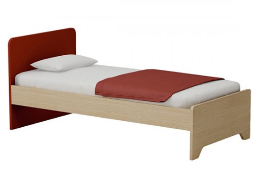 Κρεβάτι ημίδιπλο κόκκινο 117x85x198 για στρώμα 110x190 εκ.