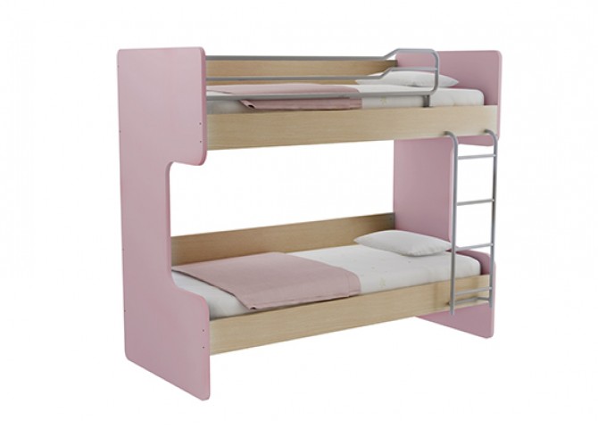 Κουκέτα κρεβάτι ρόζ 97x180x208 για στρώμα 90x200 εκ.