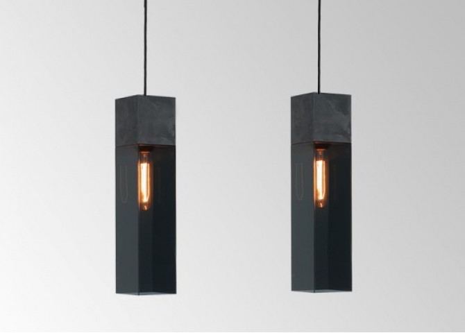 Κρεμαστό φωτιστικό plexi σε μαύρο