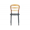 Καρέκλα Miss Bibi black/amber transparent
