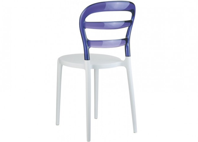 Καρέκλα Miss Bibi white/violet transparent